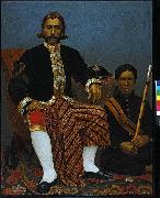 Oil painting depicting Raden Wangsajuda, patih of Bandung, West Java